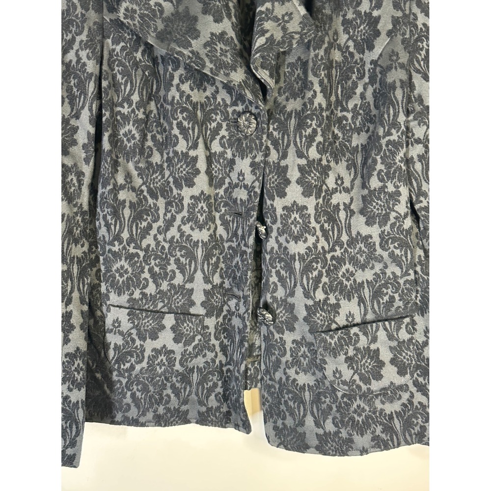 J. Jill Damask Jacquard Blazer Womens Size 8 Classic Professional Work Career - Picture 8 of 8